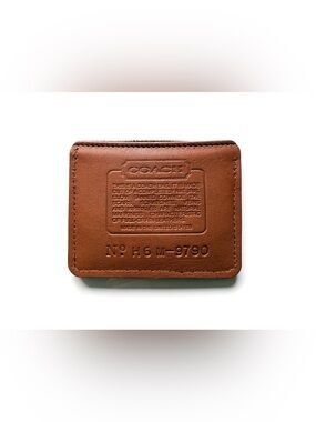 CUSTOM COACH Vintage City Bag British Tan Leather Creed Card Case ID Wallet 9790